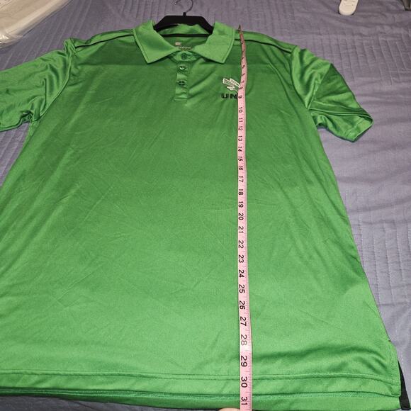 Colosseum North Texas Mean Green Short Sleeve Polo Shirt Men's Size XL NWT - Picture 7 of 8